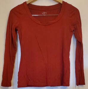 LOFT Scarlet Long Sleeve Top